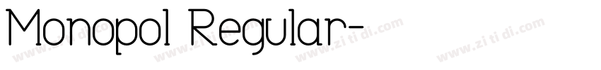 Monopol Regular字体转换